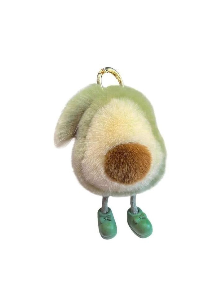 Брелок для ключей, помпон-подвеска на сумку пушистое авокадо с ножками (TA0155_4) No Brand (371772675)