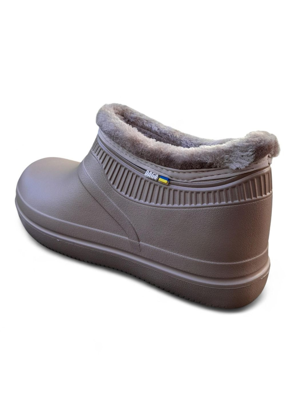 Женские высокие утепленные галоши Style с декоративным мехом размер (26 см) фиолетовые Dago (365873902)