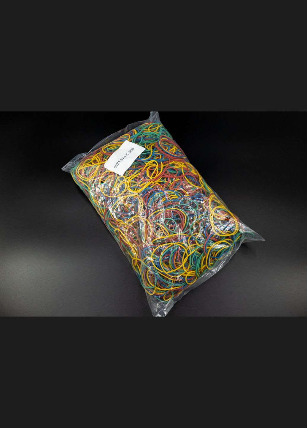 Гумки для грошей канцелярські 50х1,5х1,5мм силіконові 1кг різні кольори HM furnitura (330606591)