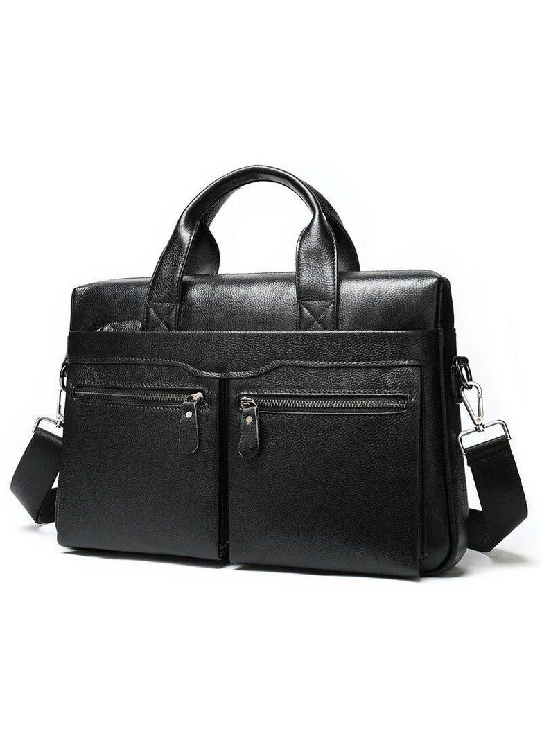 Шкіряний портфель чоловічий для ноутбука і документів чорний розмір 39,5х26х7 см 14579 Vintage (362418052)
