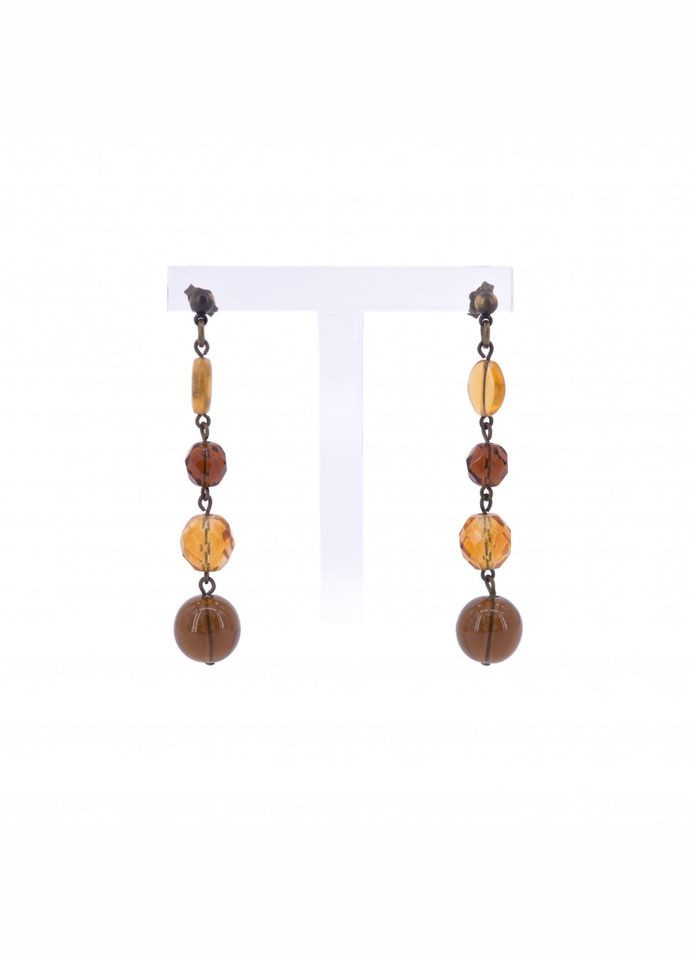 Женские серьги из чешского стекла с цветными бусинами. Jablonec (300095962)