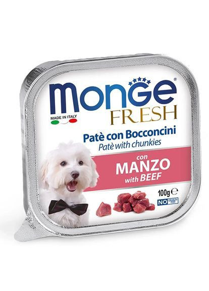 Вологий корм для собак Dog Wet Fresh яловичина 0.1 кг (000025675) Monge (366653097)