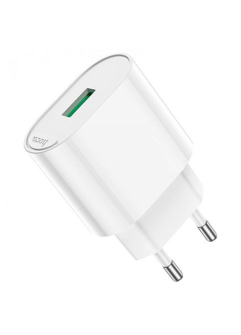 Зарядний пристрій C109A Fighter QC3.0 18W із кабелем Type C Білий MDR Hoco (371793751)