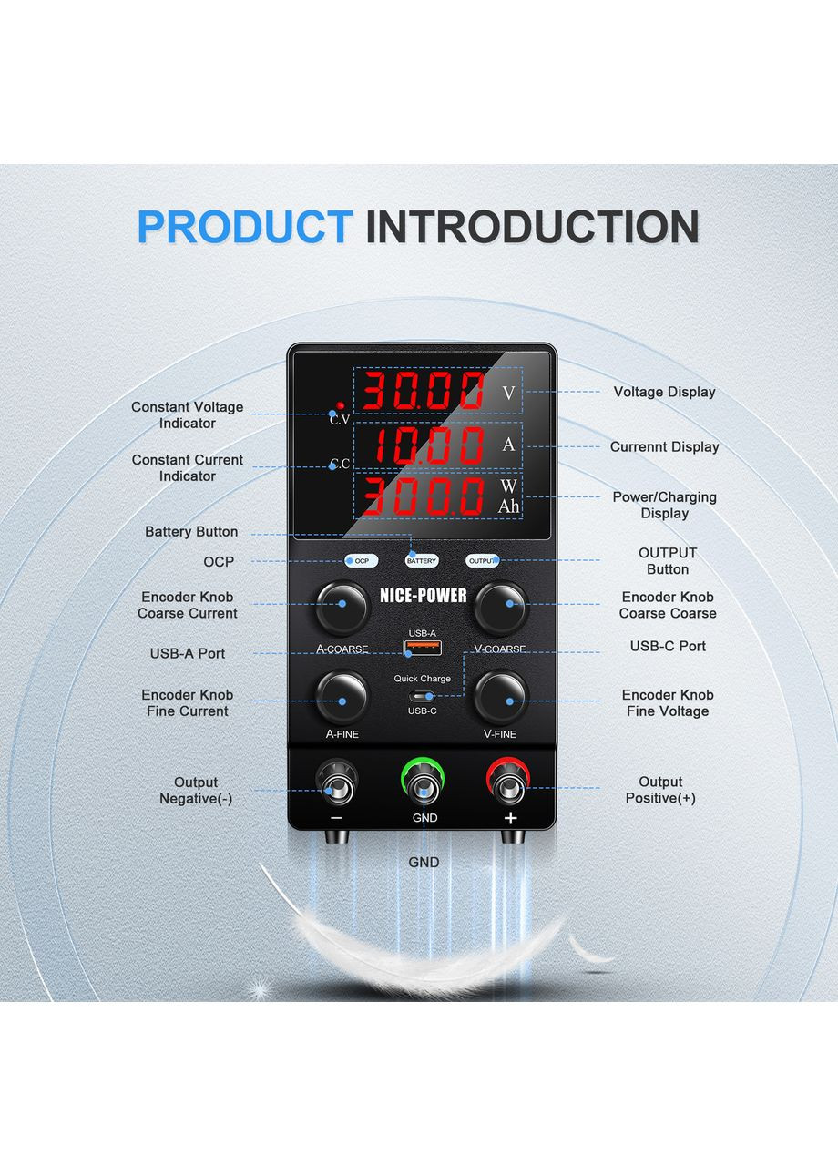 Импульсный лабораторный блок питания SPS3010C черный SPS (369608377)