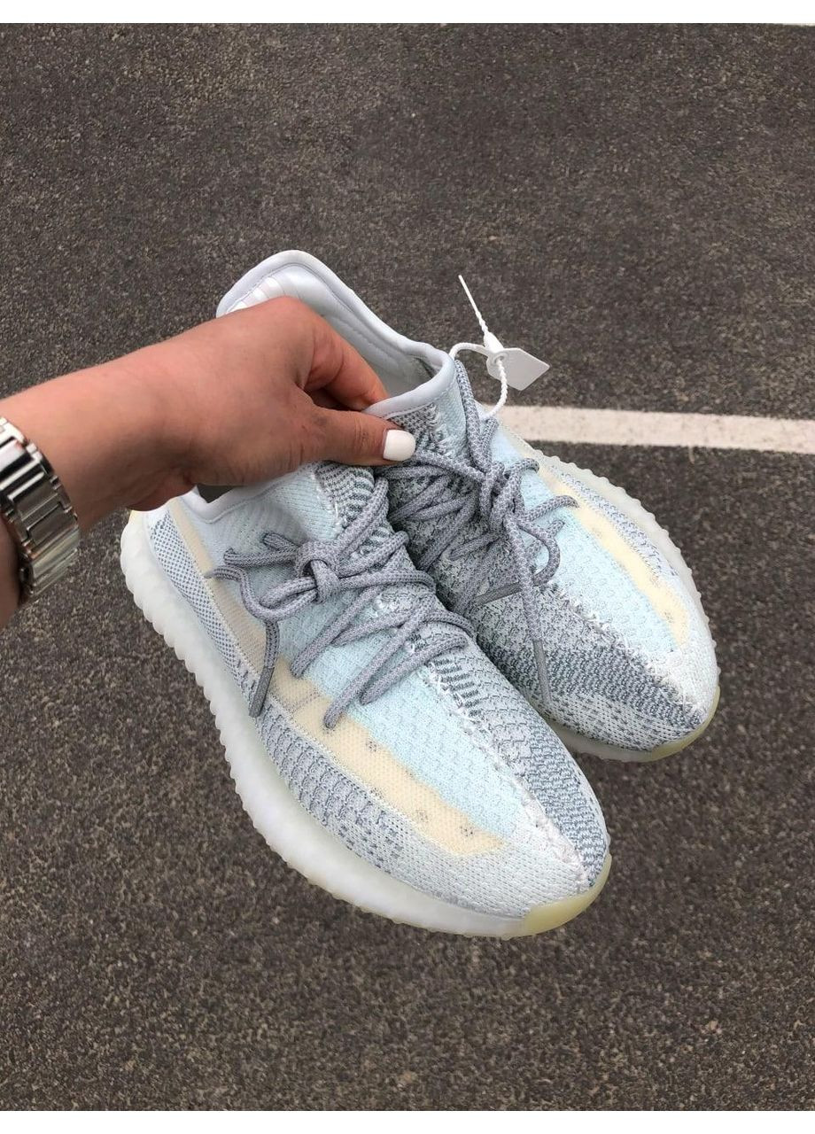 Сірі Осінні кросівки чоловічі adidas yeezy boost 350 v2 cloud white reflective 2.0 адідас ізі буст No Brand