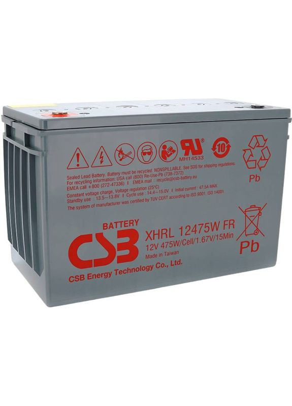 Аккумулятор 12V 118.8Ah (XHRL12475WFR) CSB (323100103)
