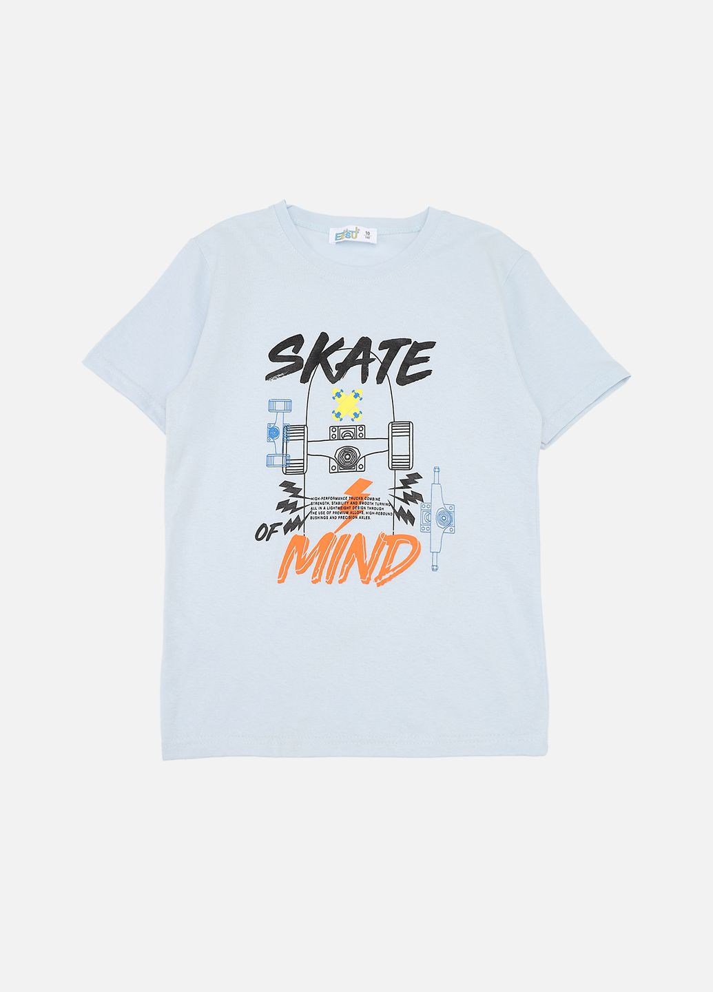 Голубая летняя футболка с коротким рукавом для мальчика цвет голубой цб-00277094 Essu