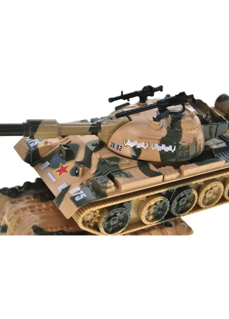 Іграшка танк металічний зі світлом і звуком Автопром 3+ в асортименті 2202(675) No Brand Маш2202 (370652888)