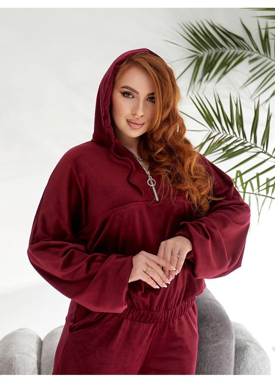 Костюм велюр люкс брюки прямого кроя и кофта Україна (349360443)