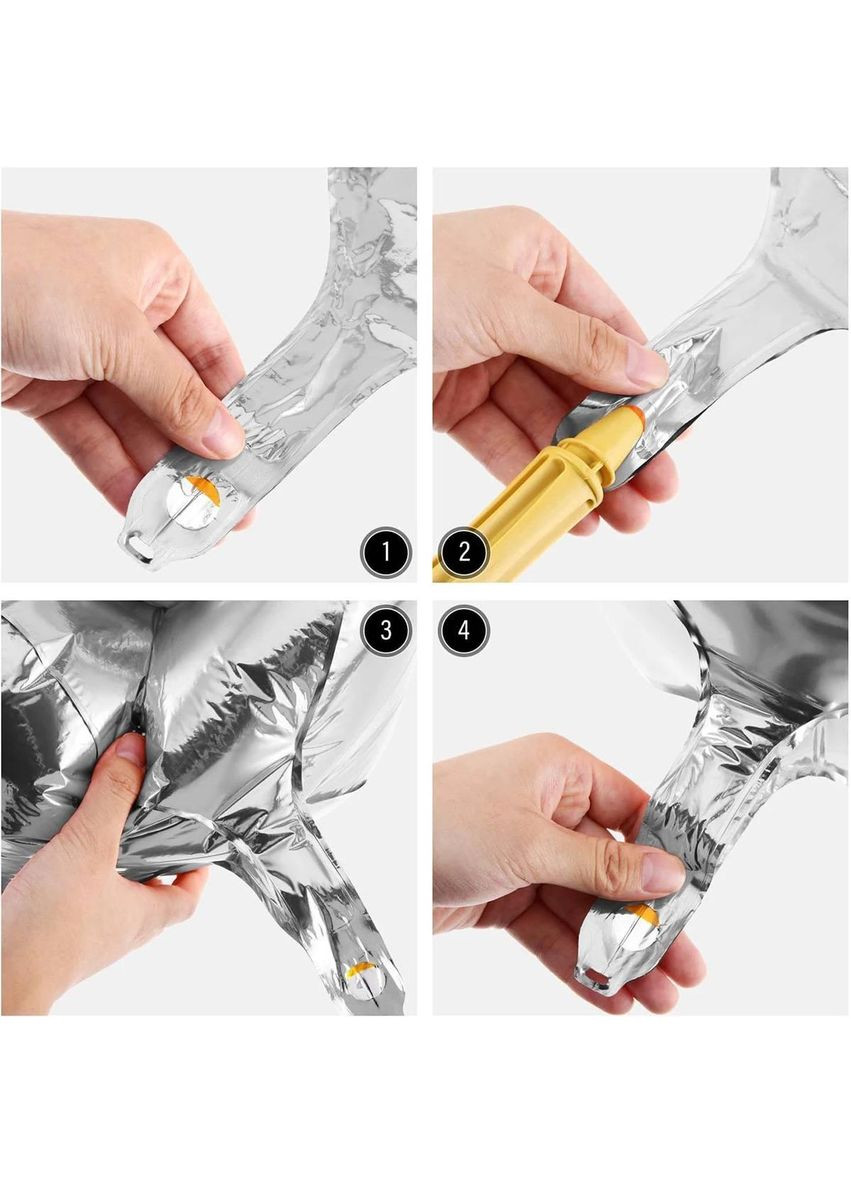 Набір повітряних кульок на День Народження Happy Birthday з насосом Золотий No Brand (350199680)