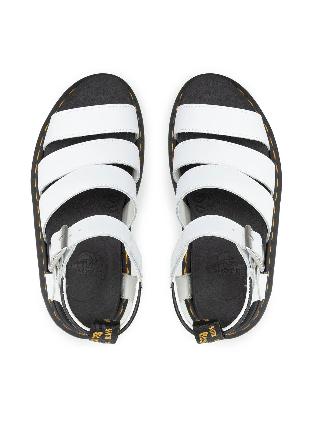 Белые босоножки Dr. Martens с ремешком