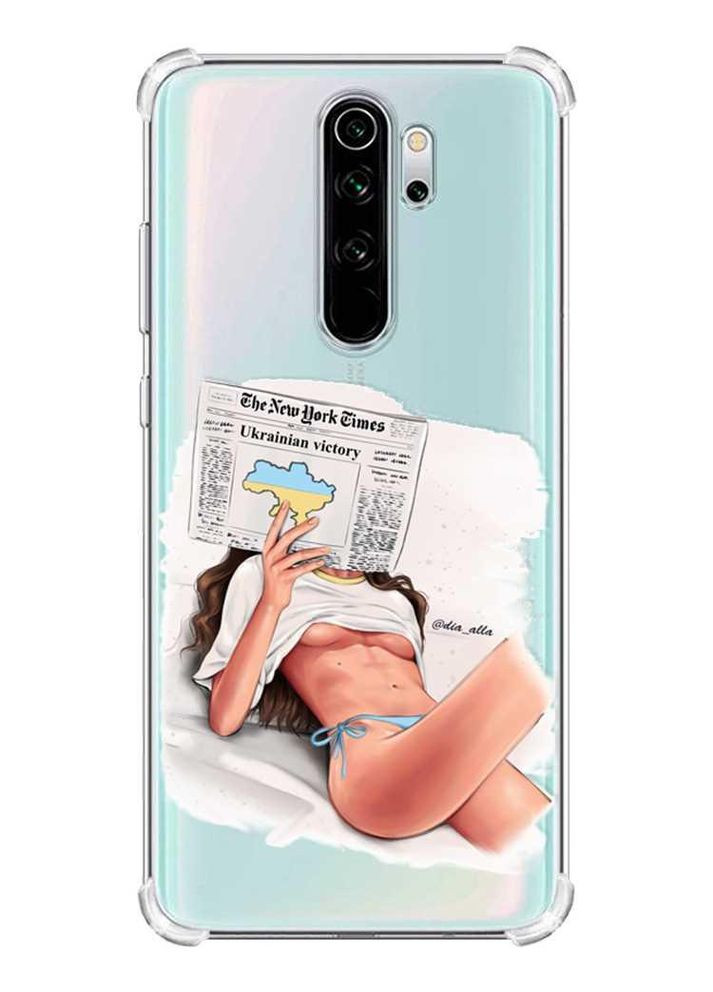 Чохол з потовщеними кутами на Xiaomi Redmi Note 8 Pro:: Дівчина з газетою (принт 31) Creative (360675881)