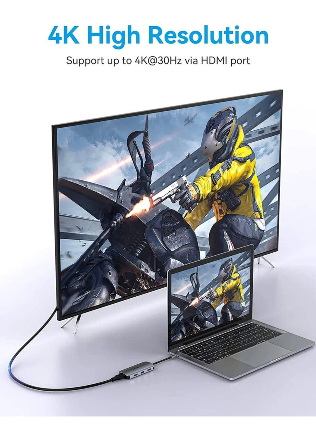 USB-хаб USB-C to HDMI/USB 3.0x3/SD/TF/PD Docking Station Gray 0.15M Aluminum Alloy Type Vention (369456856)