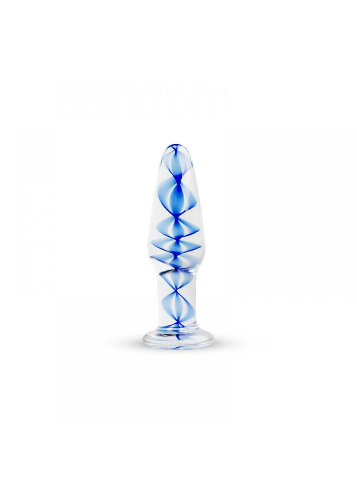 Пробка стекло голубая спираль Glass buttplug No. 23, Gildo (302316063)
