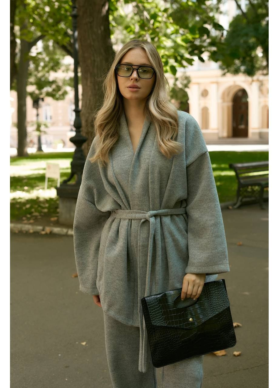 Женский костюм кимоно с поясом и широкими брюками. No Brand (365264890)