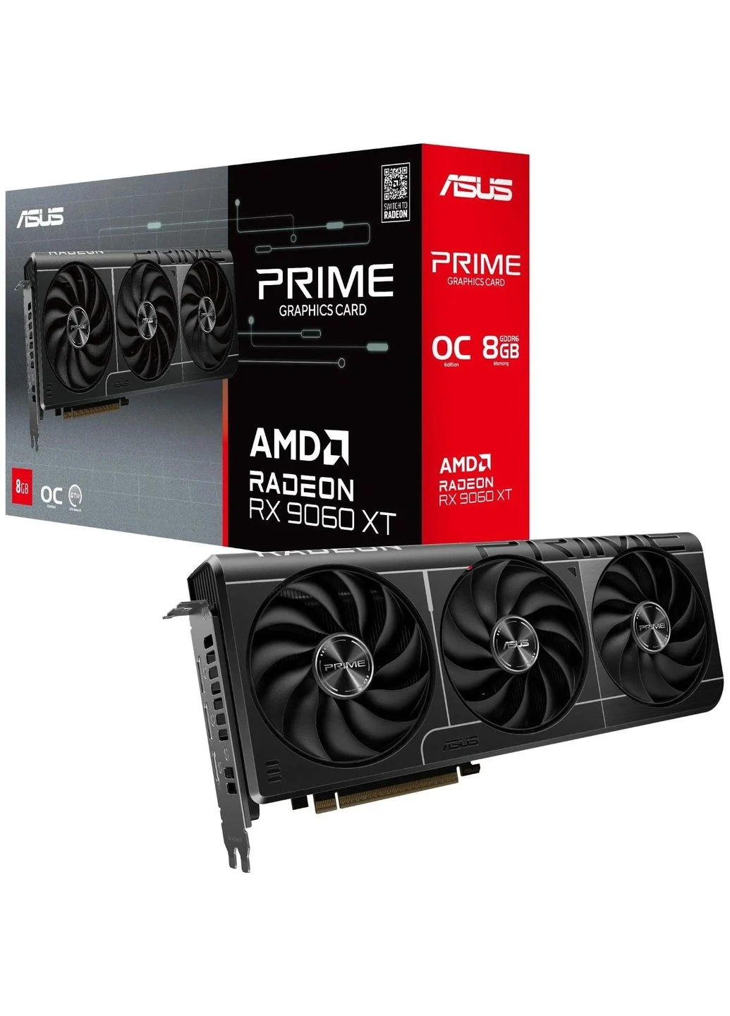 Видеокарта Prime Radeon RX 9060 XT 8GB OC Edition (PRIME-RX9060XT-O8G) EU [140864] Asus (400900897)