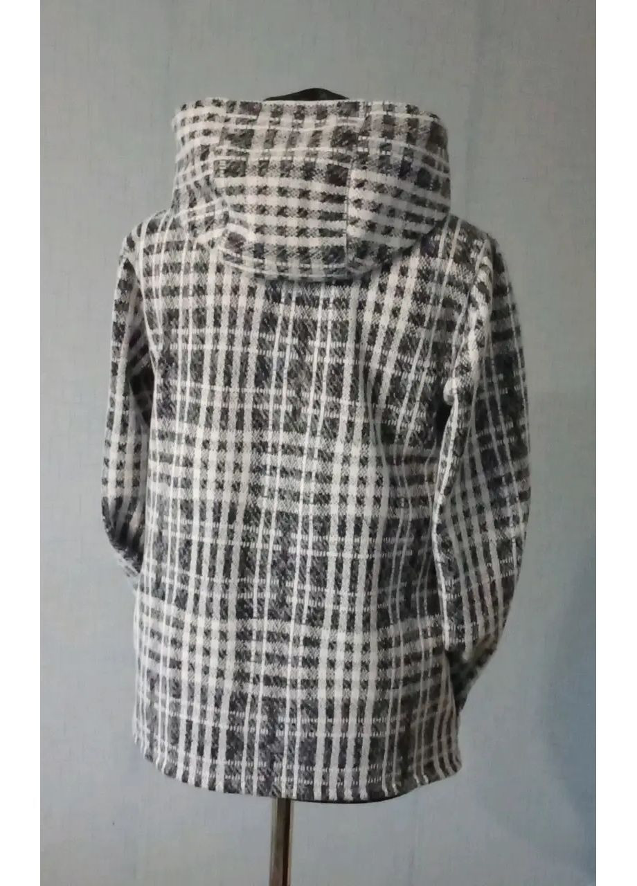 Черно-белое демисезонное Женское полупальто No Brand