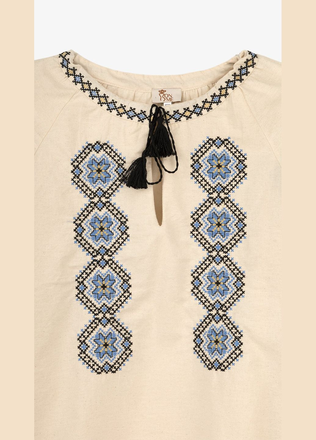 Светло-бежевая вышиванка рубашка с принтом женская 5962 светло-бежевый shop (2000999182563) On me хлопок (352576538)