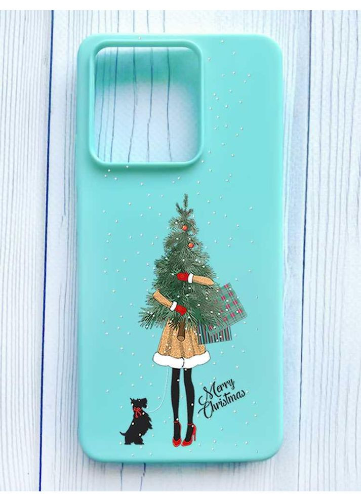 Матовый чехол на Xiaomi Redmi Note 13 Pro 4G Девушка с ёлкой (принт 134) Creative (362968857)