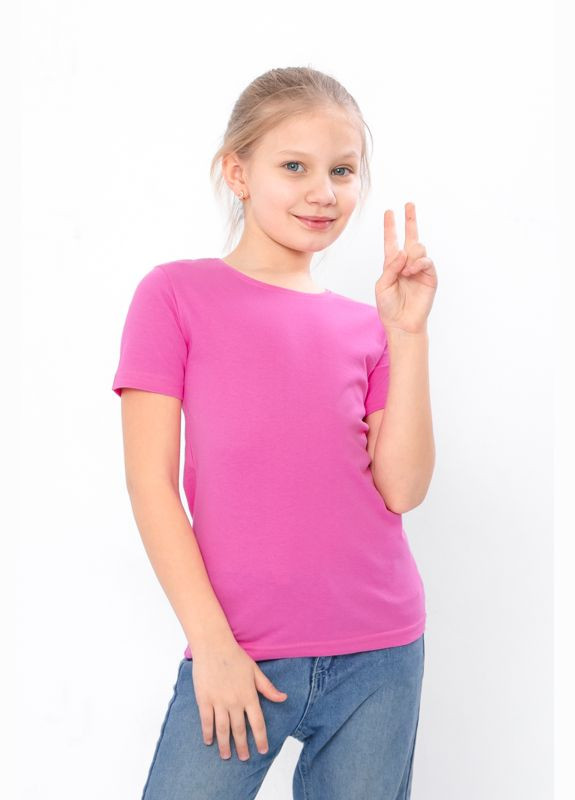 Розовая летняя футболка детская (p-9915) Носи своє