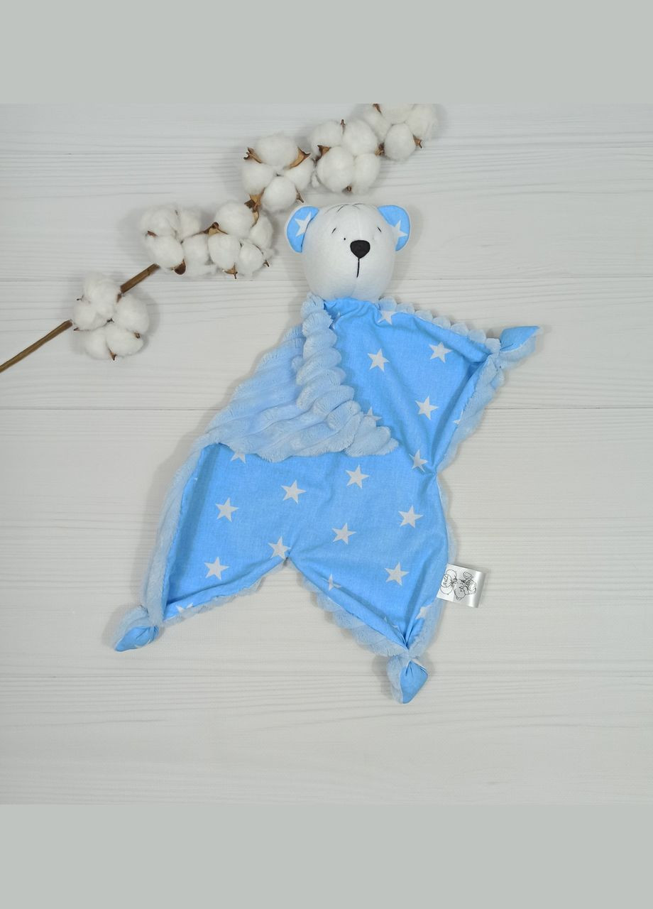 Комфортер Ведмедик і Еко гризунок Шурхітливі вушка a.l.babybox Зірки білі на блакитному Блакитний No Brand (315488362)