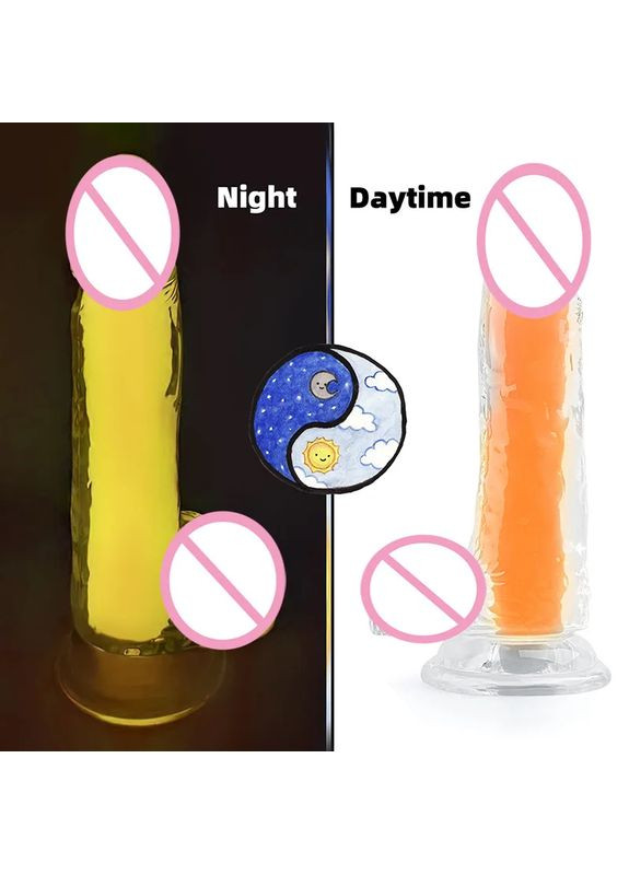 Сяючий фаллоімітатор на присосці Luminous Crystal Focus (370203096)