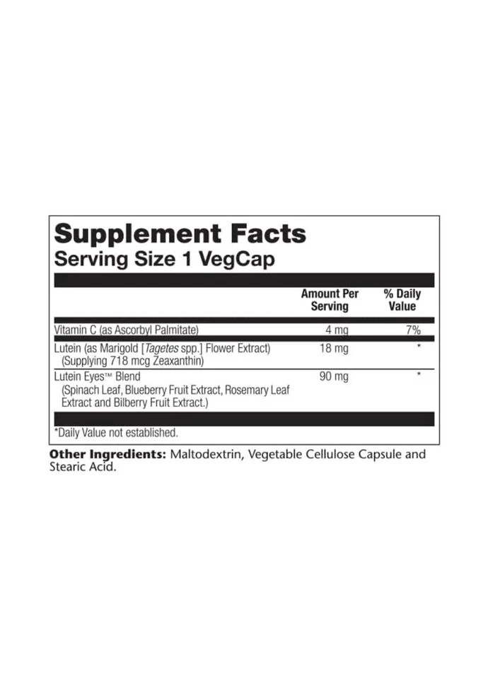 Lutein Eyes 18 - 30 vcaps Solaray (388911960)