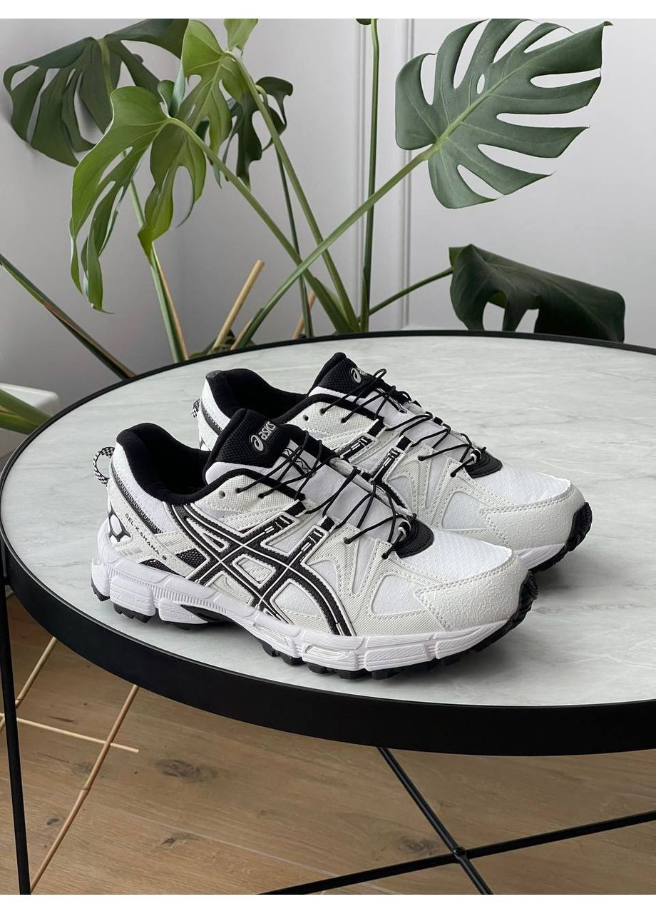 Черно-белые зимние кроссовки мужские и женские asics gel-kahana 8 termo white black gore-tex | асикс гель-кахана 8 черно-белые термо No Brand
