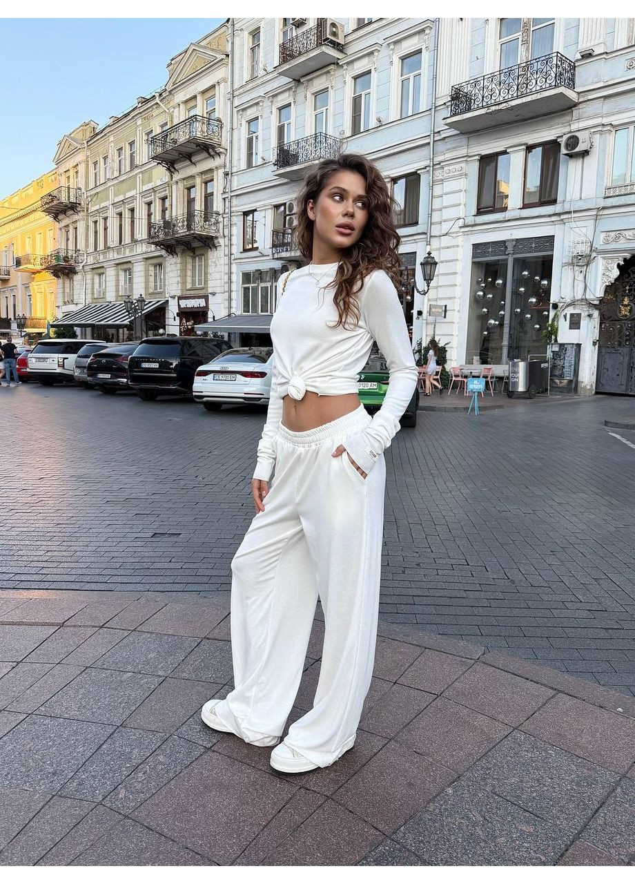 Костюм (лонгслив + штаны палаццо) из джерси – стильный, удобный и идеальный на осень (замеры в описании) DK/DL Мода без кордонів (369573728)