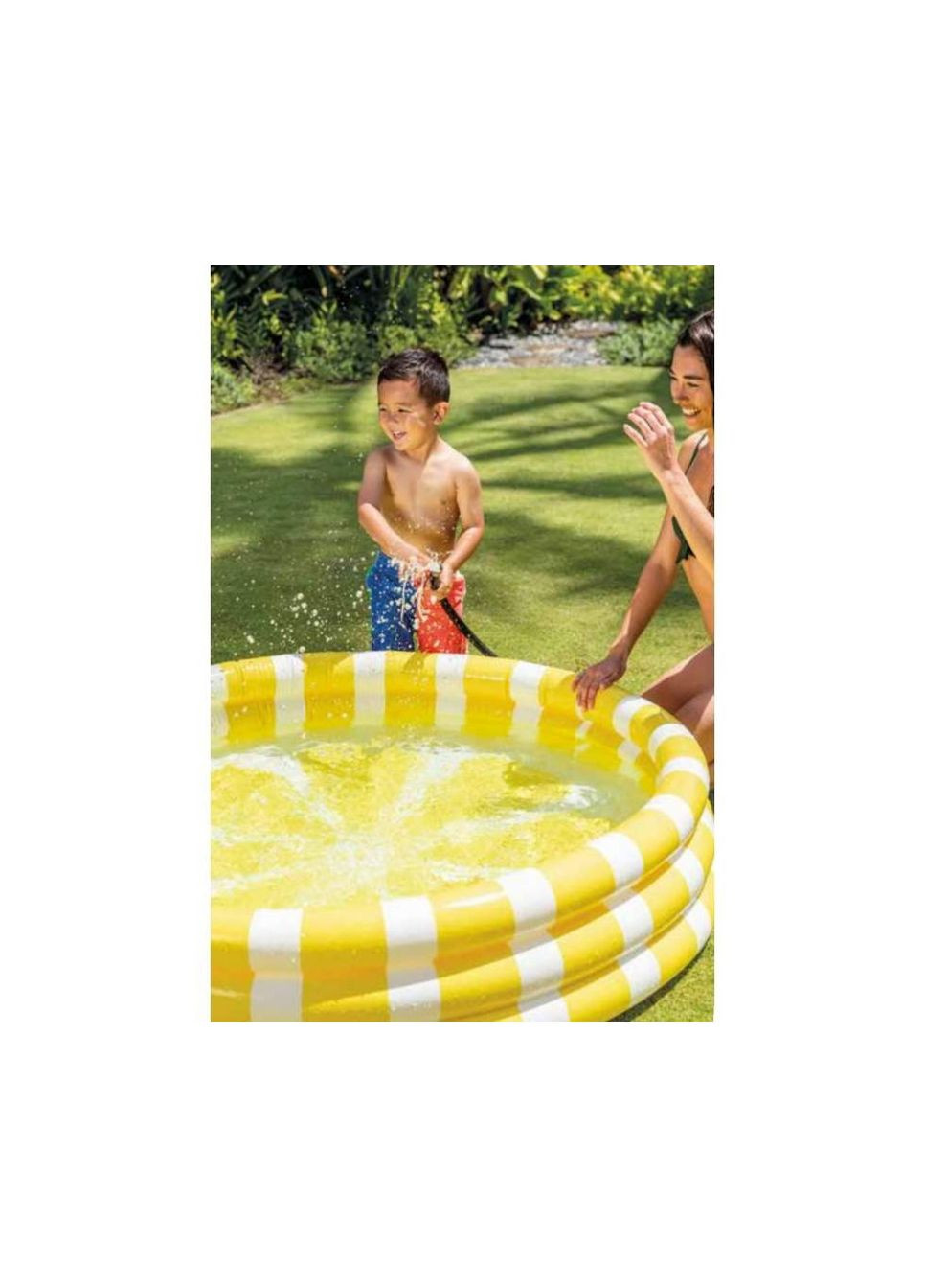 Надувний дитячий басейн "Лимон" 58432 147x33см 330л, басейн для дітей від 2 років Intex (282957507)