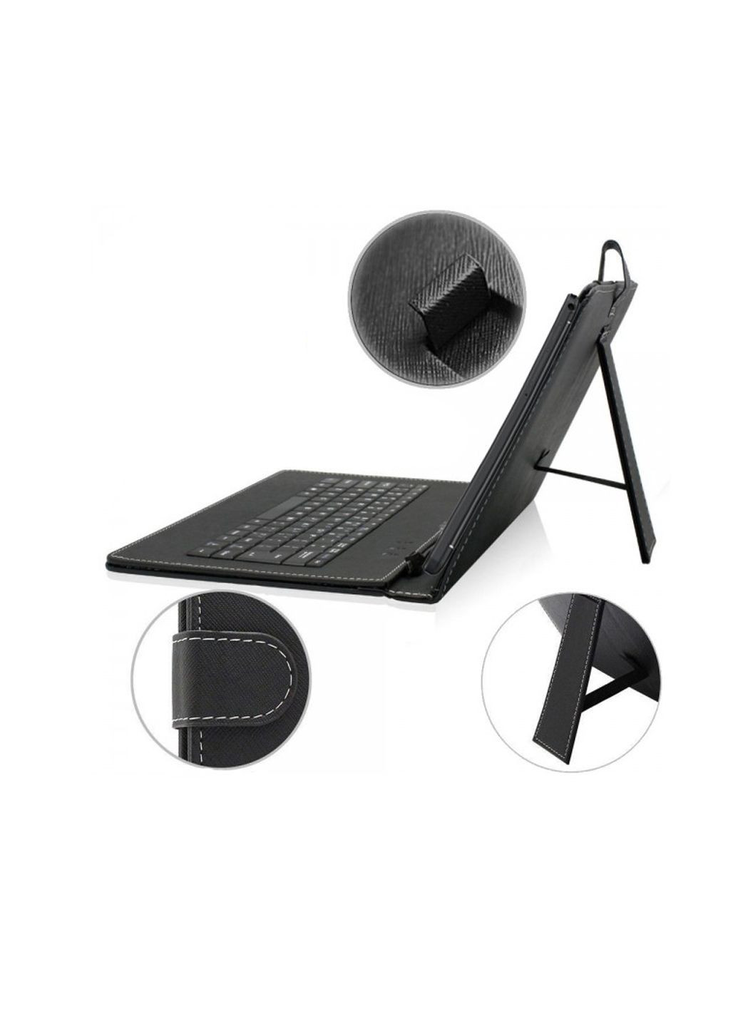 Чохол з клавіатурою універсальний для планшетів з діагоналлю від 10" microUSB Black Adronix (324610265)