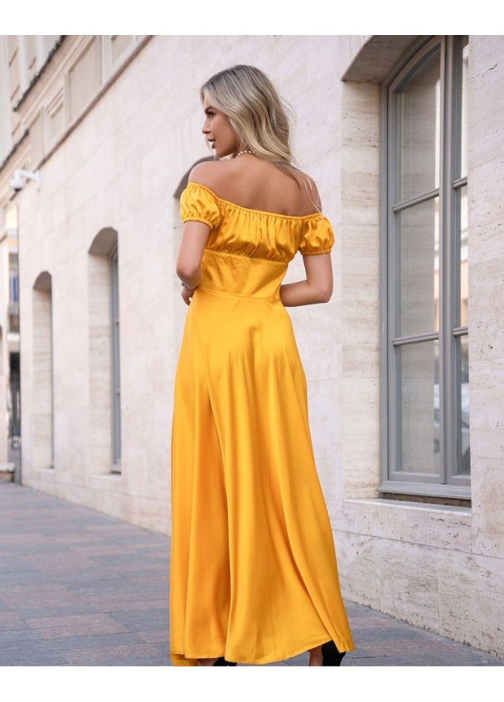 Оранжевое повседневный платья 14755 горчичный ISSA PLUS