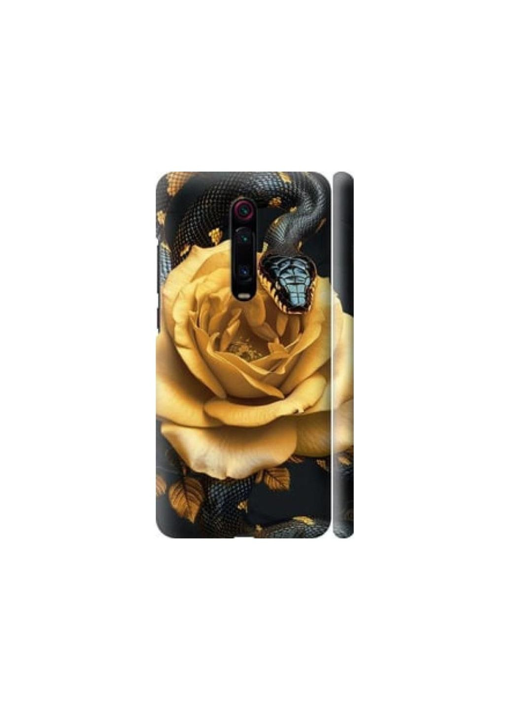 Чохол на Xiaomi Redmi K20 Black snake and golden rose MMC (289362036)