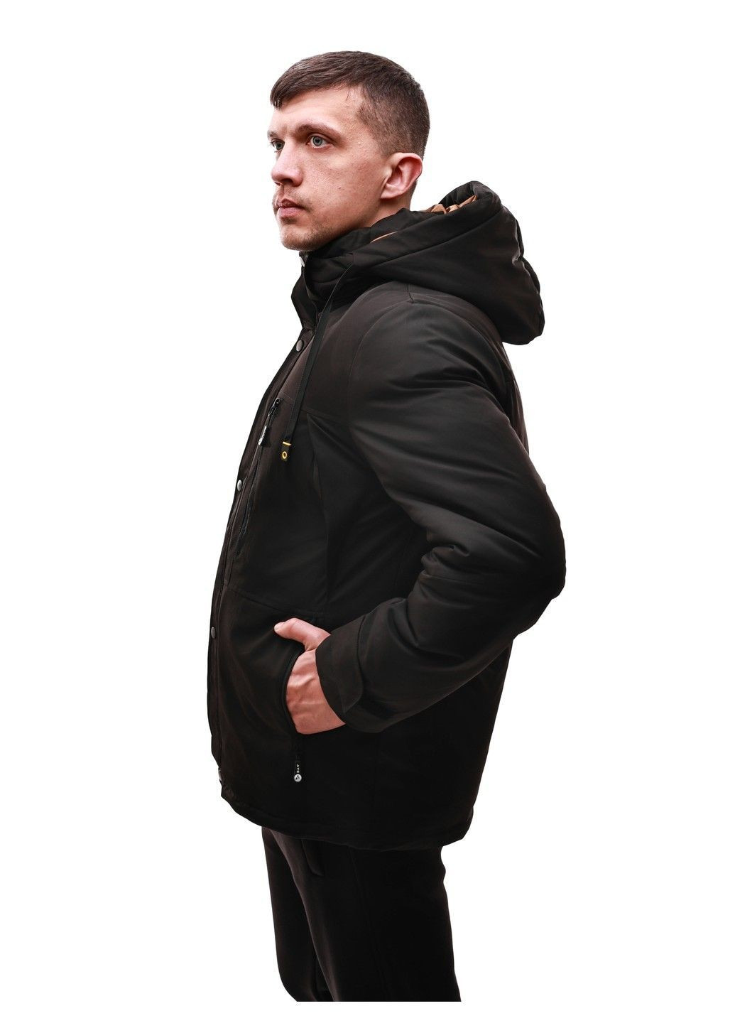 Черная зимняя куртка зимняя мужская TE
