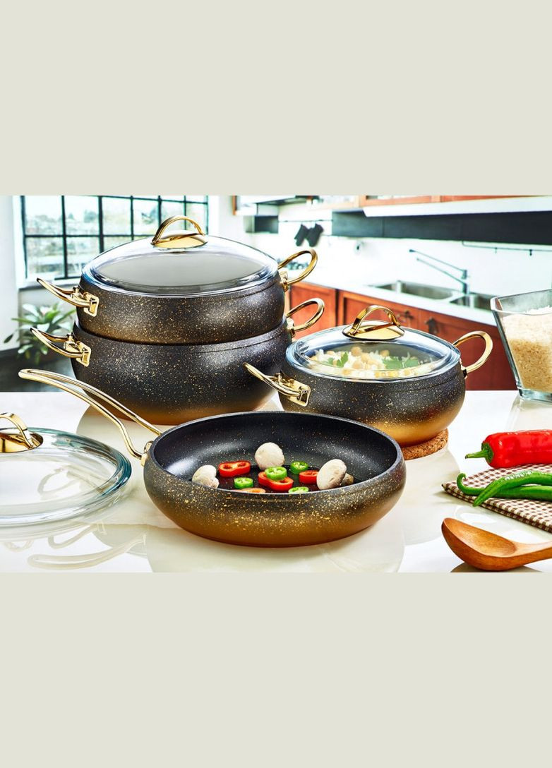 Набор посуды 7 предметов 3023-Gold OMS (336024175)