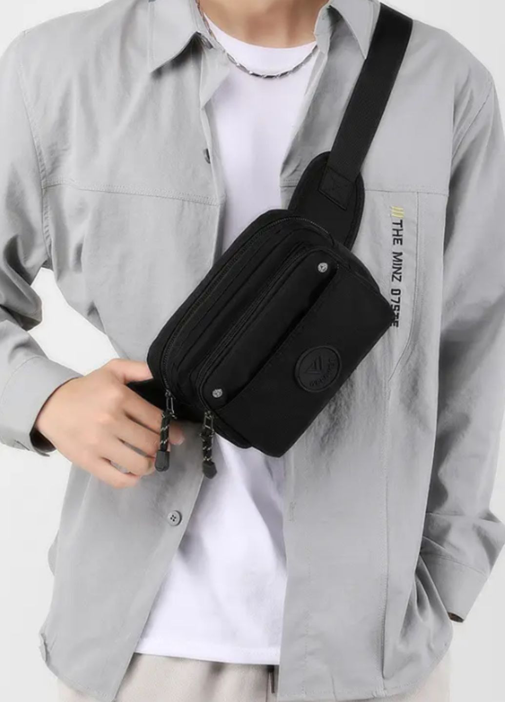 Компактна чоловіча багатофункціональна сумка Black Comfort No Brand (283608404)