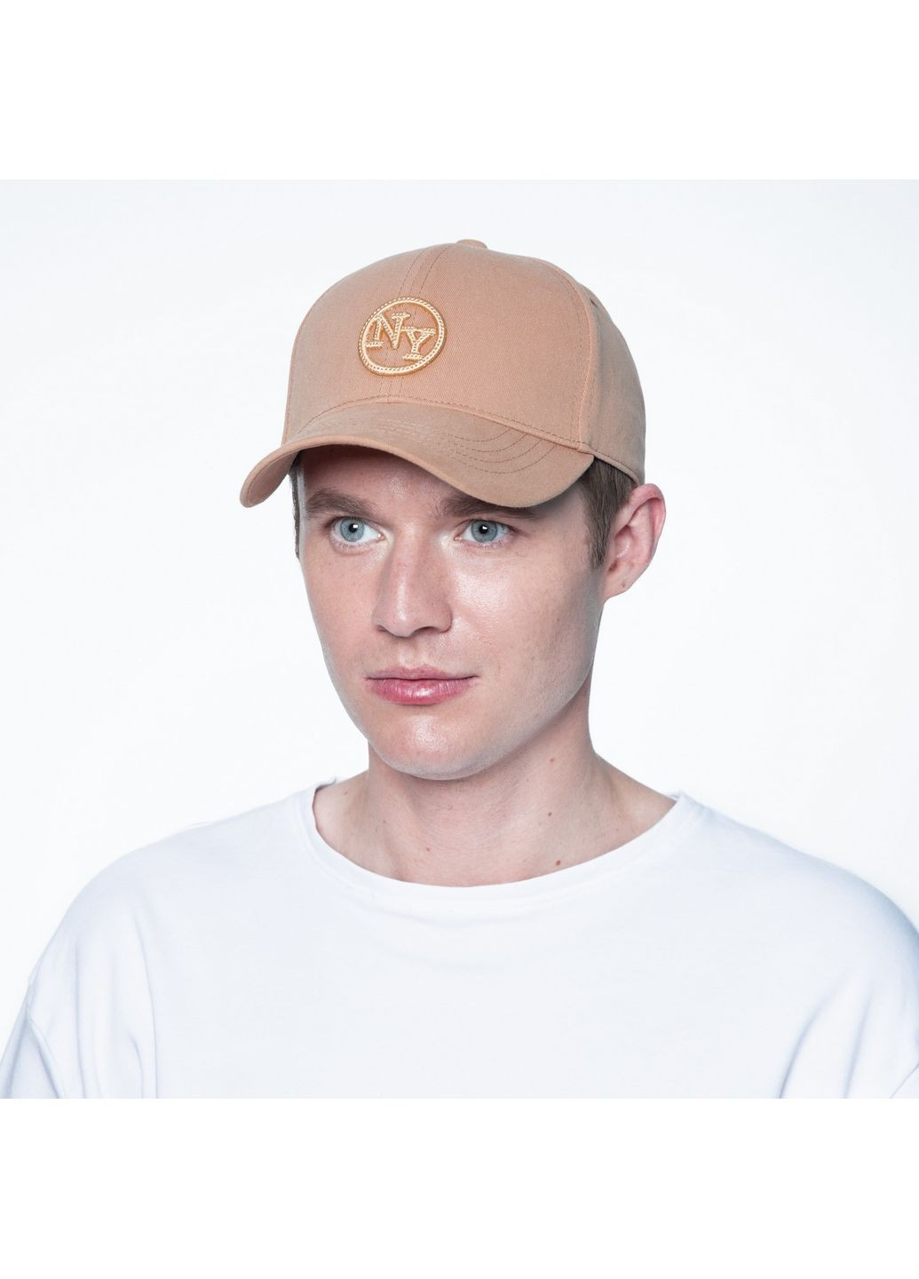 Бейсболка с регулятором мужская коттон бежевая LAD 197-572 LuckyLOOK 197-572M (322792135)