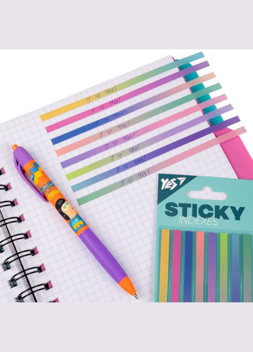 Індекси пластиковi для нотаток Fusion 170422 160 аркушів Yes (364500073)