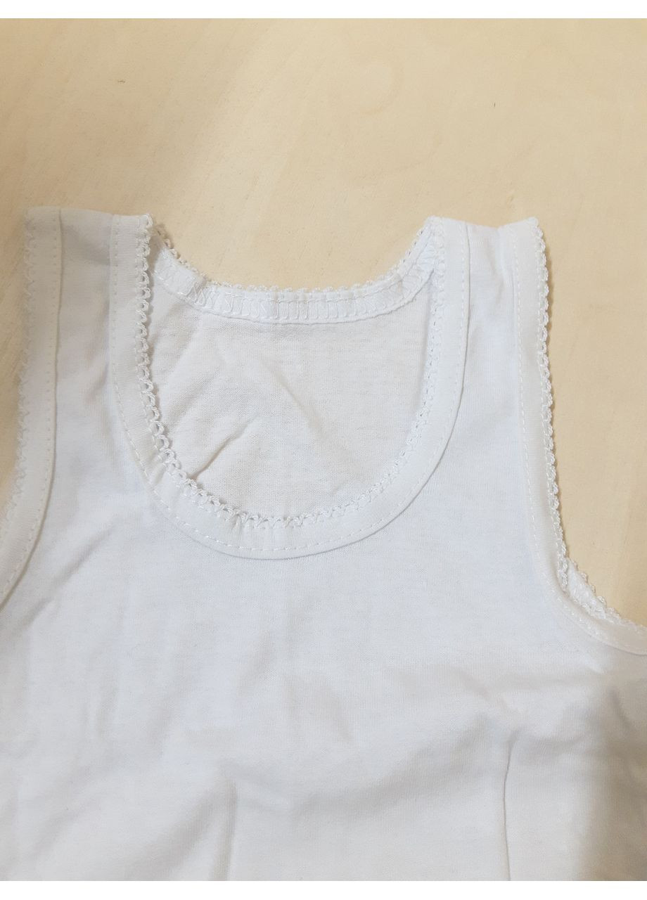 Белый комплект белья майка хлопок для девочки 92 98 104 110 116 122 128 134 No Brand