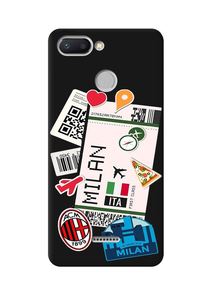 Матовий чорний чохол на Xiaomi Redmi 6:: Подорожі. Італія (принт 325) Creative (360711139)
