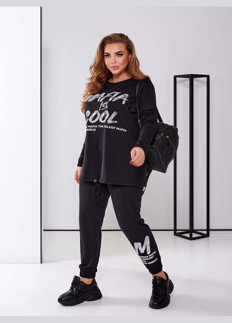 Женский весенний спортивный костюм большие размеры батал No Brand (315710458)