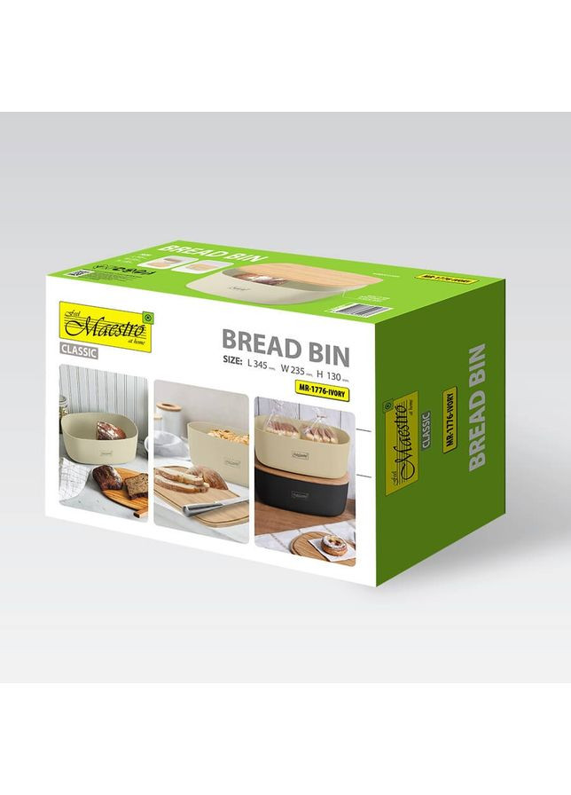 Хлебница MR-1776-Ivory 34.5х23.5х13 см слоновая кость Maestro (360651618)