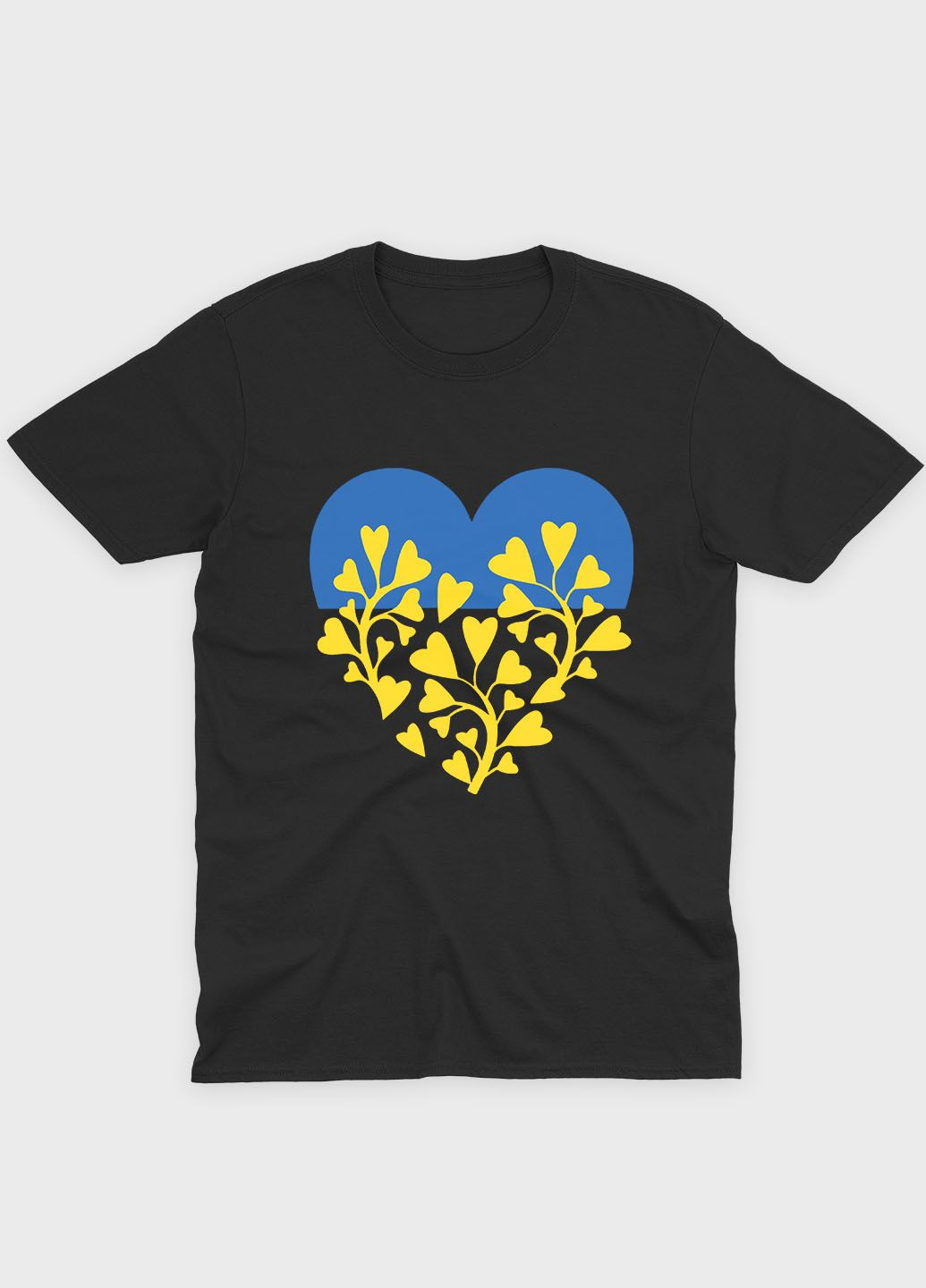 Червона демісезонна футболка для дівчинки з патріотичним принтом серце (ts001-3-gl-005-1-094-g) Modno