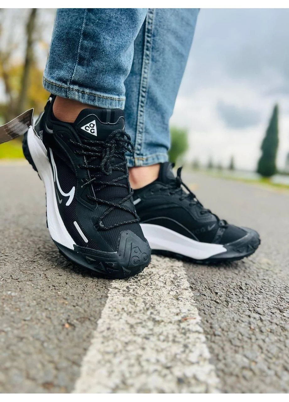 Белые летние кроссовки nike acg mounth fly 2 low black white найк асж маунс флай No Brand