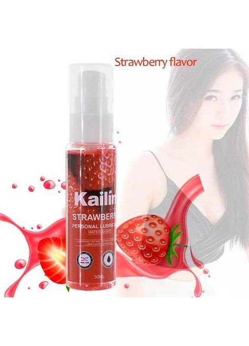 Съедобный лубрикант Kailin 30 мл Клубника — Интимная смазка No Brand (366892146)