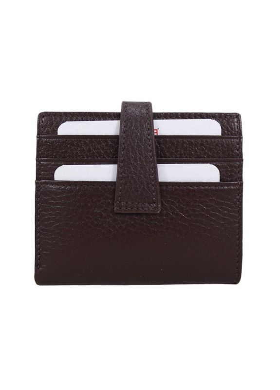 Кардхолдер визитница с отделением для купюр из натуральной кожи коричневая 0045-39 Karya (336377874)