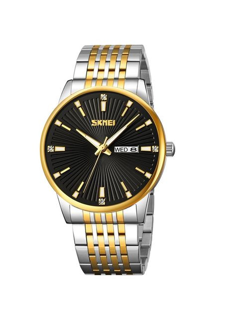 Годинник наручний 9323TGDBK Silver/Gold-Black Skmei (317192683)