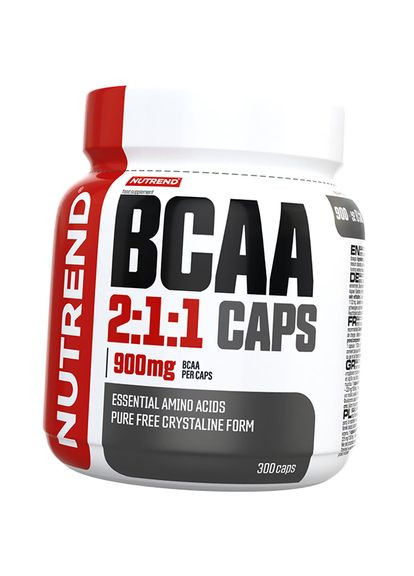 BCAA в капсулах, BCAA 2:1:1 Caps, 300капс (28119016) Nutrend (293257041)