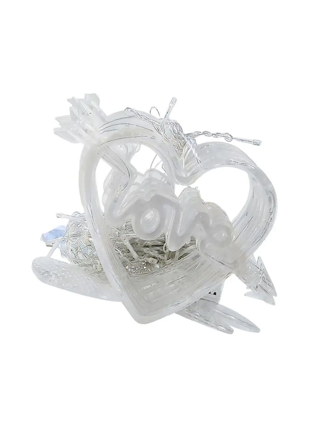 Светодиодная комнатная гирлянда штора на окно с работой от сети фигурками сердечек 2,5х0.80 м (478592-Prob) Разноцветная Unbranded (307247525)