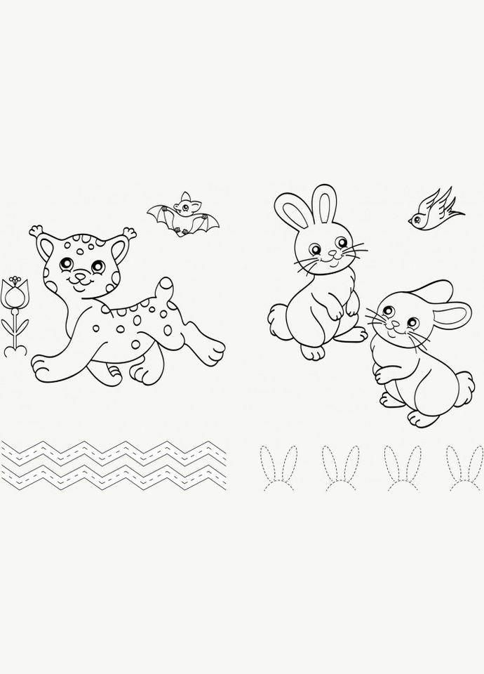 Детская раскраска с прописями. Енот и компания 551002, 8 страниц Ranok Creative (336036797)